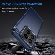 Husa pentru Xiaomi 14T Carbon Liquid Silicone, albastru