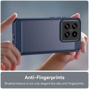 Husa pentru Xiaomi 14T Carbon Liquid Silicone, albastru