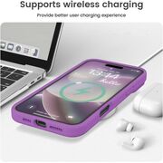 Husa pentru  iPhone 16 Pro Liquid Silicone, subțire, captusita cu microfibra, anti amprentă, protectie cameră foto, mov