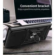 Husa pentru  Xiaomi 14T Ring Armor Kickstand Tough Rugged Cover cu protectie camera, albastru