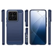 Husa pentru Xiaomi 14T Carbon Liquid Silicone, albastru