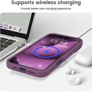 Husa pentru  iPhone 16 Liquid Silicone, subțire, captusita cu microfibra, anti amprentă, protectie cameră foto, bordeaux