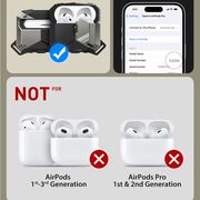 Husa Apple AirPods 4 I-Blason Matrix, lanyard, negru