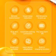 Set 2 x Lavaliera wireless Receiver, conector iPhone Lightning, Noise Reduction, Omnidirectional, Plug and Play, range 20m, negru