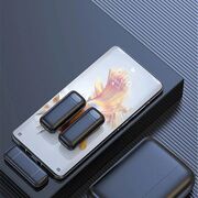 Set 2 Lavaliera wireless Receiver, USB Type-C, Noise Reduction, 70mAh + 600mAh carcasa, Plug and Play, range 20m, negru