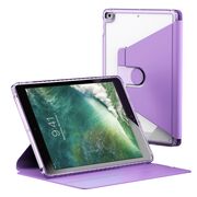 Husa pentru  iPad 9.7 inch 2017 / 2018 rotativa de tip stand cu functie sleep/wake-up si slot pentru stylus, mov