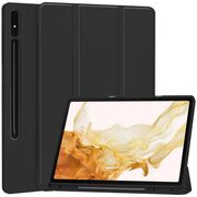 Husa pentru Samsung Galaxy Tab S7 Plus, S7 FE  Soft Shell cu functie wake-up/sleep si compartiment pentru stylus, tip stand - negru