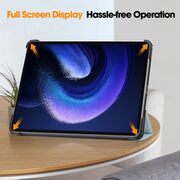 Husa pentru Xiaomi Pad 6S Pro 12.4 tip stand functie sleep/wake-up, bordeaux