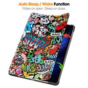 Husa pentru Xiaomi Pad 6S Pro 12.4 tip stand functie sleep/wake-up, graffiti
