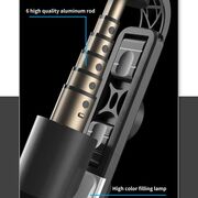 Selfie stick cu trepied ultra compact telescopic si telecomanda wireless bluetooth, Lumina LED integrata, reglabil pana la 70 cm, negru