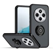 Husa de protectie pentru  Xiaomi Redmi 14C premium cu inel stand rotativ, suport magnetic si bumper anti-alunecare - negru