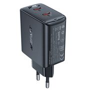 Incarcator priza GaN 2x Type-C, Acefast A49, PD35W, negru