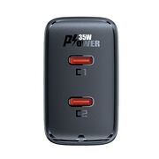 Incarcator priza GaN 2x Type-C, Acefast A49, PD35W, negru