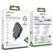Acumulator GaN Type-C, Acefast A65, 20W Power Delivery, negru