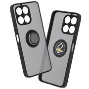Husa de protectie pentru  Honor X6a premium cu inel stand rotativ, suport magnetic si bumper anti-alunecare - negru