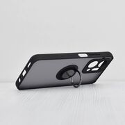 Husa de protectie pentru  Honor X7a premium cu inel stand rotativ, suport magnetic si bumper anti-alunecare - negru