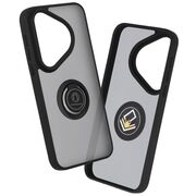 Husa de protectie pentru  Huawei Pura 70 Pro premium cu inel stand rotativ, suport magnetic si bumper anti-alunecare - negru