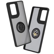 Husa de protectie pentru  Motorola Edge 50 Fusion premium cu inel stand rotativ, suport magnetic si bumper anti-alunecare - negru