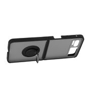 Husa de protectie pentru  Motorola Razr 40 premium cu inel stand rotativ, suport magnetic si bumper anti-alunecare - negru