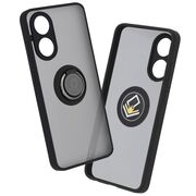 Husa de protectie pentru  Oppo A78 4G premium cu inel stand rotativ, suport magnetic si bumper anti-alunecare - negru