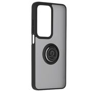 Husa de protectie pentru  Oppo A80 premium cu inel stand rotativ, suport magnetic si bumper anti-alunecare - negru