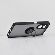 Husa de protectie pentru  Oppo A98 premium cu inel stand rotativ, suport magnetic si bumper anti-alunecare - negru