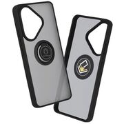 Husa de protectie pentru  Poco F6 premium cu inel stand rotativ, suport magnetic si bumper anti-alunecare - negru