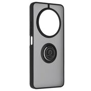 Husa de protectie pentru  Xiaomi Redmi 14C premium cu inel stand rotativ, suport magnetic si bumper anti-alunecare - negru