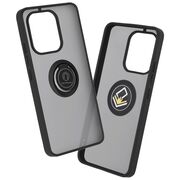 Husa de protectie pentru  Xiaomi Redmi Note 13 4G premium cu inel stand rotativ, suport magnetic si bumper anti-alunecare - negru