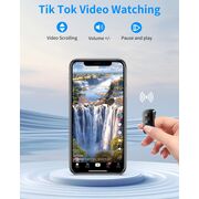 Telecomandă pentru schimbarea paginilor la Kindle, Forward Page Turner, inel wireless pentru derulare pe TikTok pentru iOS si Android, telecomandă pentru fotografii și înregistrare video - negru