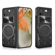 Husa pentru  Google Pixel 9 Pro Fold cu protecție pentru cameră și suport magnetic integrat Ring Shockproof, negru