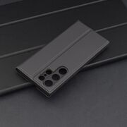Husa pentru  Samsung Galaxy S23 Ultra 5G tip carte BookFlip, inchidere magnetica, negru