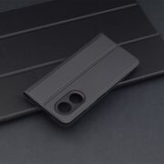 Husa pentru Husa Oppo A58 4G tip carte BookFlip, inchidere magnetica, negru