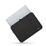 Husă Laptop 13-14" Slim SoftTouch – Design Elegant, Protecție Premium, Compartiment Accesorii, Ideală pentru MacBook, ASUS, Lenovo, HP, Dell, negru