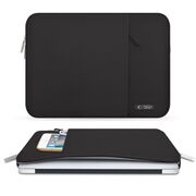 Husă Laptop 13-14" Slim SoftTouch – Design Elegant, Protecție Premium, Compartiment Accesorii, Ideală pentru MacBook, ASUS, Lenovo, HP, Dell, negru