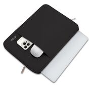 Husă Laptop 13-14" Slim SoftTouch – Design Elegant, Protecție Premium, Compartiment Accesorii, Ideală pentru MacBook, ASUS, Lenovo, HP, Dell, negru