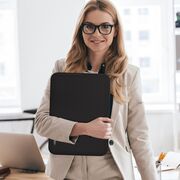 Husă Laptop 13-14" Slim SoftTouch – Design Elegant, Protecție Premium, Compartiment Accesorii, Ideală pentru MacBook, ASUS, Lenovo, HP, Dell, negru