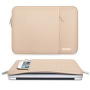 Husă Laptop 13-14" Slim SoftTouch – Design Elegant, Protecție Premium, Compartiment Accesorii, Ideală pentru MacBook, ASUS, Lenovo, HP, Dell, caffe latte