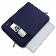 Husă Laptop 13-14" Slim SoftTouch – Design Elegant, Protecție Premium, Compartiment Accesorii, Ideală pentru MacBook, ASUS, Lenovo, HP, Dell, navy blue