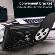 Husa pentru  Xiaomi Redmi 14C Ring Armor Kickstand Tough Rugged Cover cu protectie camera, roz