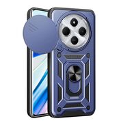 Husa pentru  Xiaomi Redmi 14C Ring Armor Kickstand Tough Rugged Cover cu protectie camera, albastru
