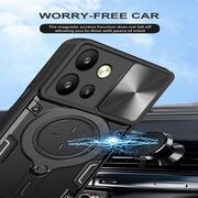 Husa pentru  Motorola Edge 50 Neo cu protecție pentru cameră și suport magnetic integrat Ring Shockproof, roz