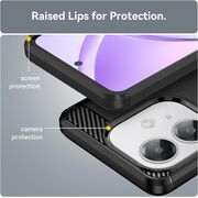 Husa pentru Oppo A40 Carbon Liquid Silicone, Negru