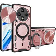 Husa pentru  Xiaomi Redmi 14C cu protecție pentru cameră și suport magnetic integrat Ring Shockproof, roz