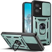 Husa pentru  Oppo A40 Ring Armor Kickstand Tough Rugged Cover cu protectie camera, verde