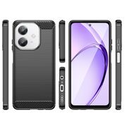 Husa pentru Oppo A40 Carbon Liquid Silicone, Negru