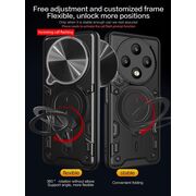 Husa pentru  Xiaomi Redmi 14C cu protecție pentru cameră și suport magnetic integrat Ring Shockproof, roz