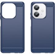 Husa pentru Oppo A40 Carbon Liquid Silicone, Albastru