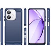 Husa pentru Oppo A40 Carbon Liquid Silicone, Albastru