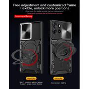 Husa pentru  Motorola Edge 50 Neo cu protecție pentru cameră și suport magnetic integrat Ring Shockproof, roz